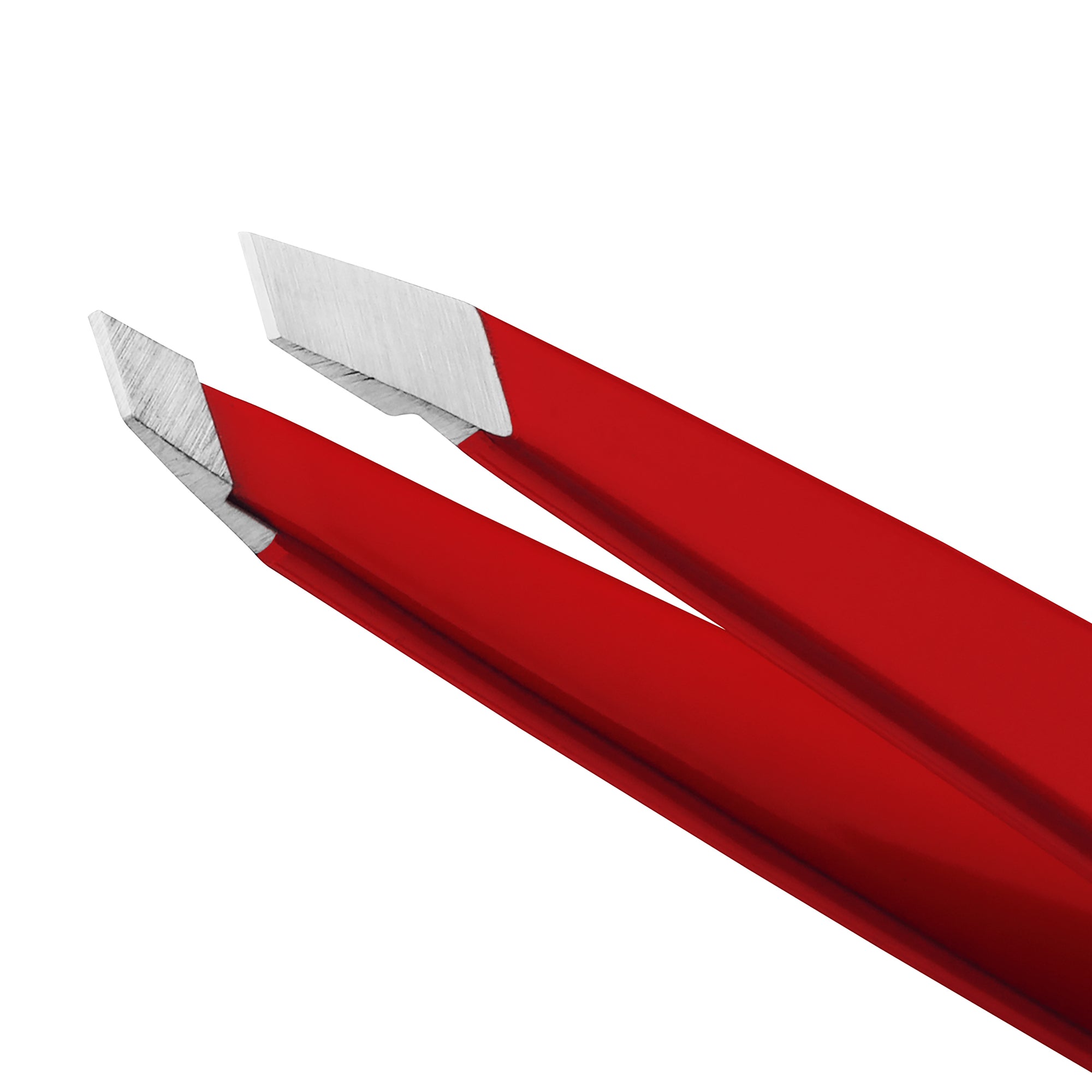 Stainless Steel tip of Signature Red Slant Tweezer