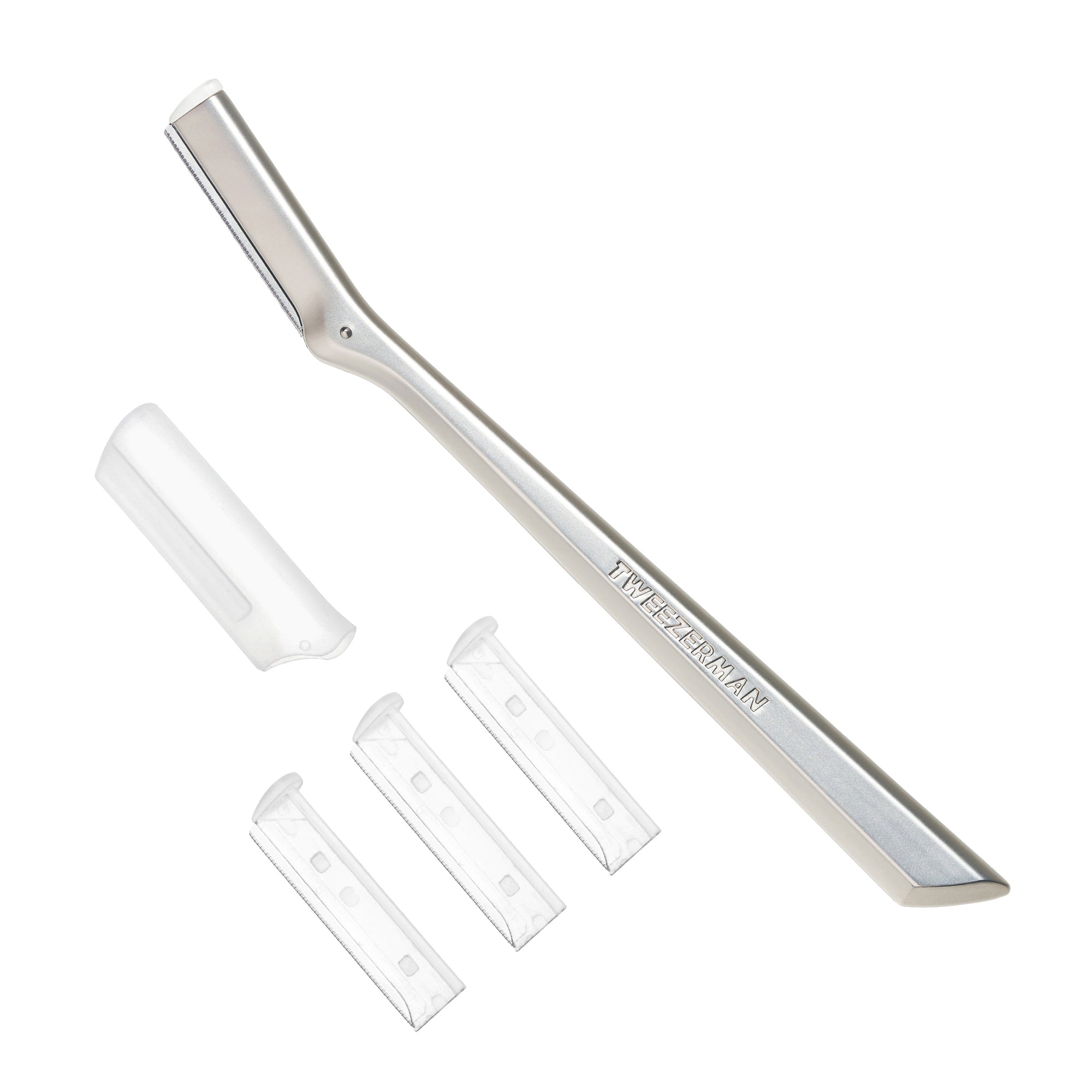 Stainless Steel Facial Razor with 3 replacement blades
