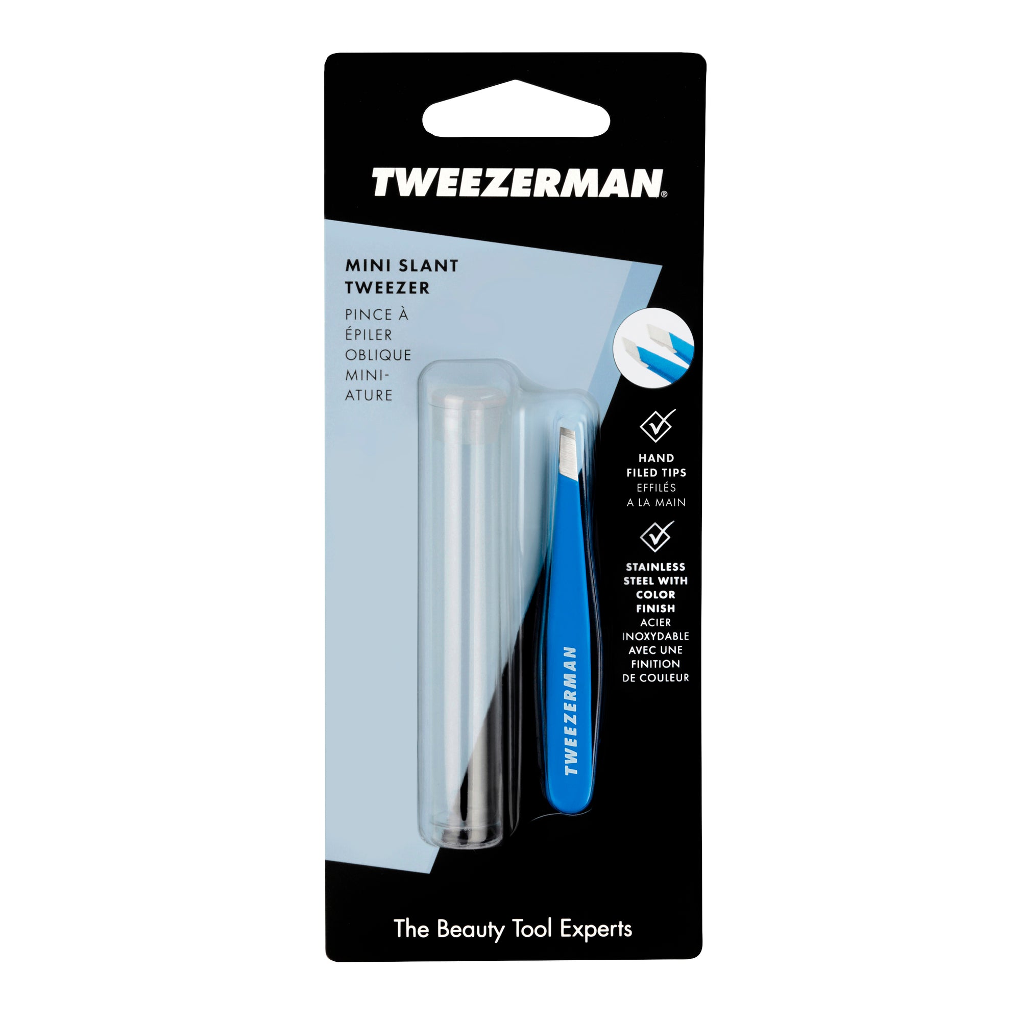 1248-GTR | Bahama Blue Mini Slant Tweezer