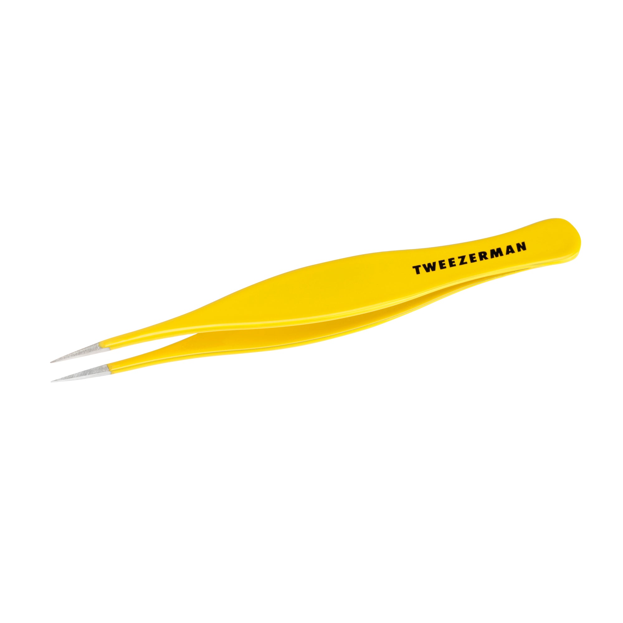 First Aid Splintertweeze. Yellow color finish with wide middle body and stainless steel tips