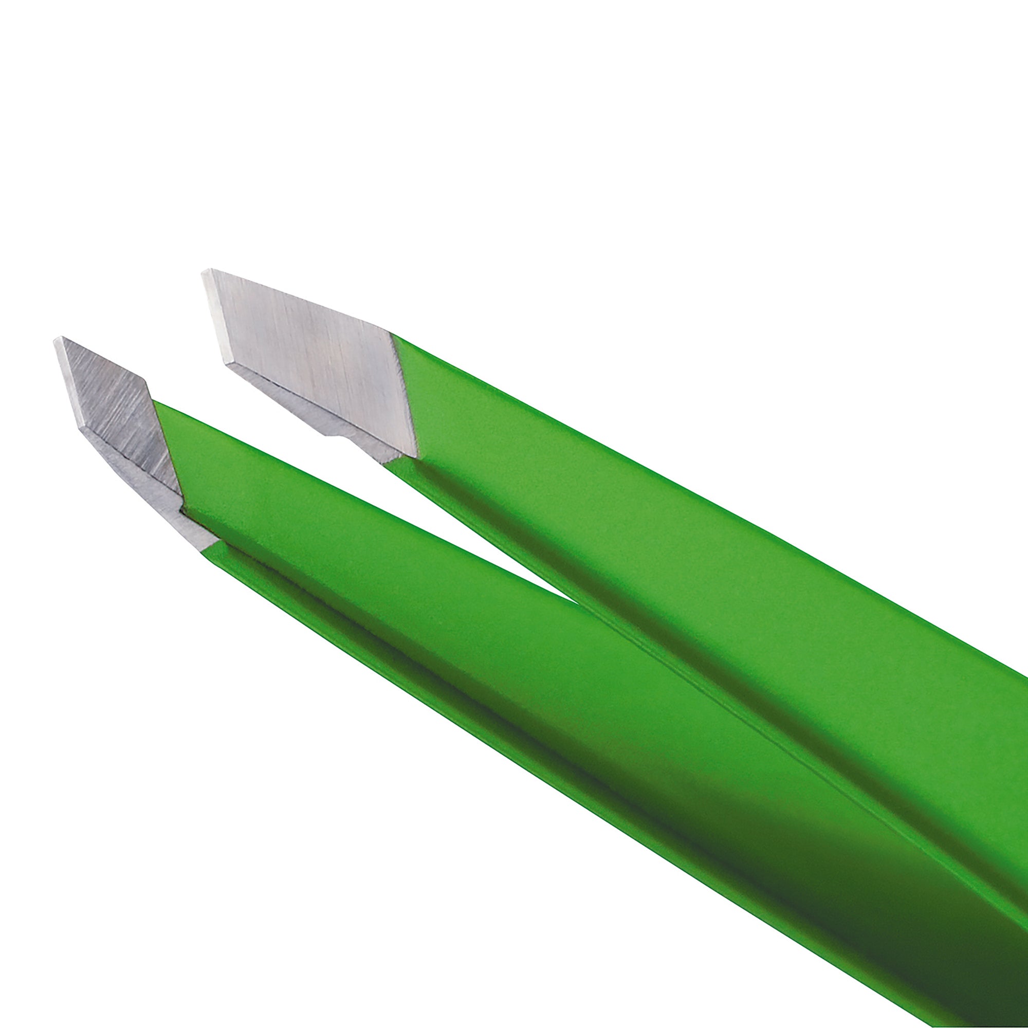 Stainless steel tips of Green Apple Slant Tweezer