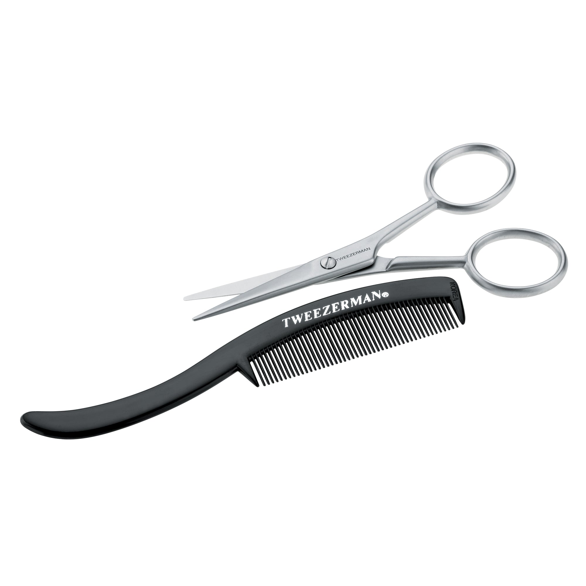 Stainless Steel Moustache Scissors &amp; Comb