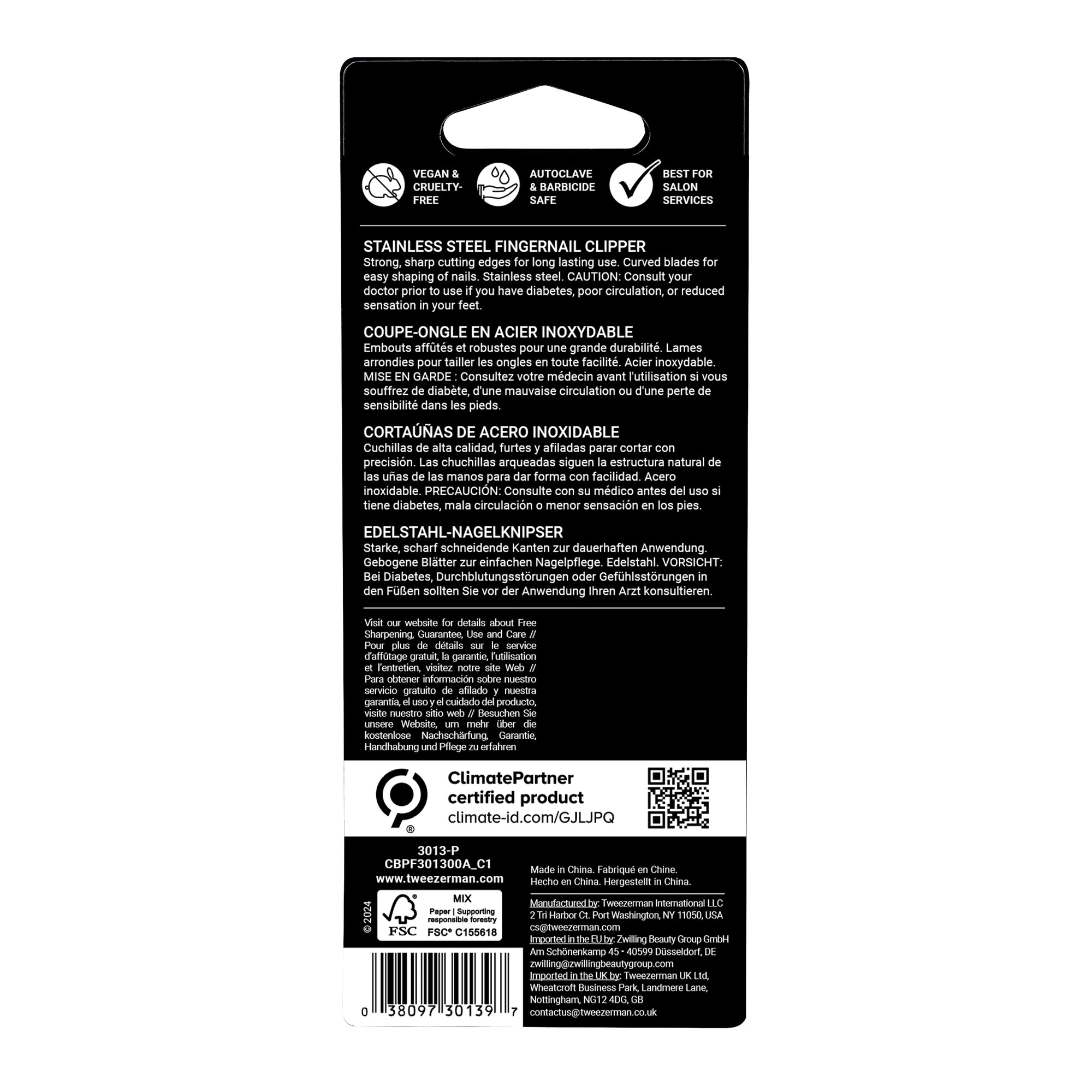 3013-P | Stainless Steel Fingernail Clipper