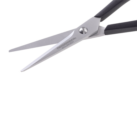 Open Silver Blades of  5 and a half inch styling shear