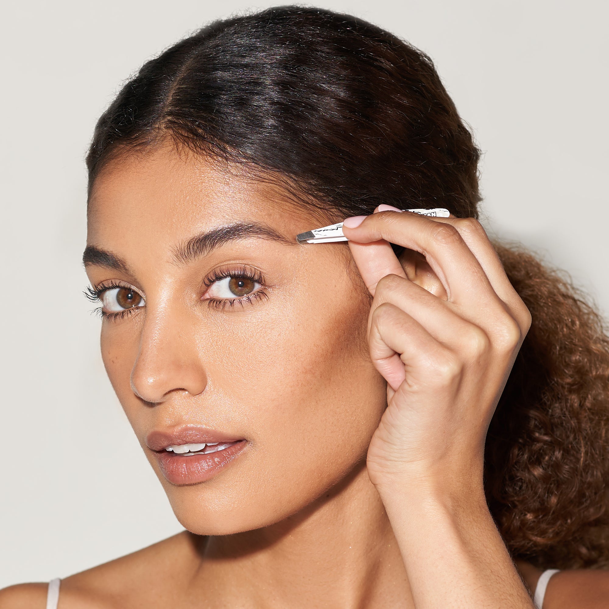 1252-WFR | Marble Mini Slant Tweezer