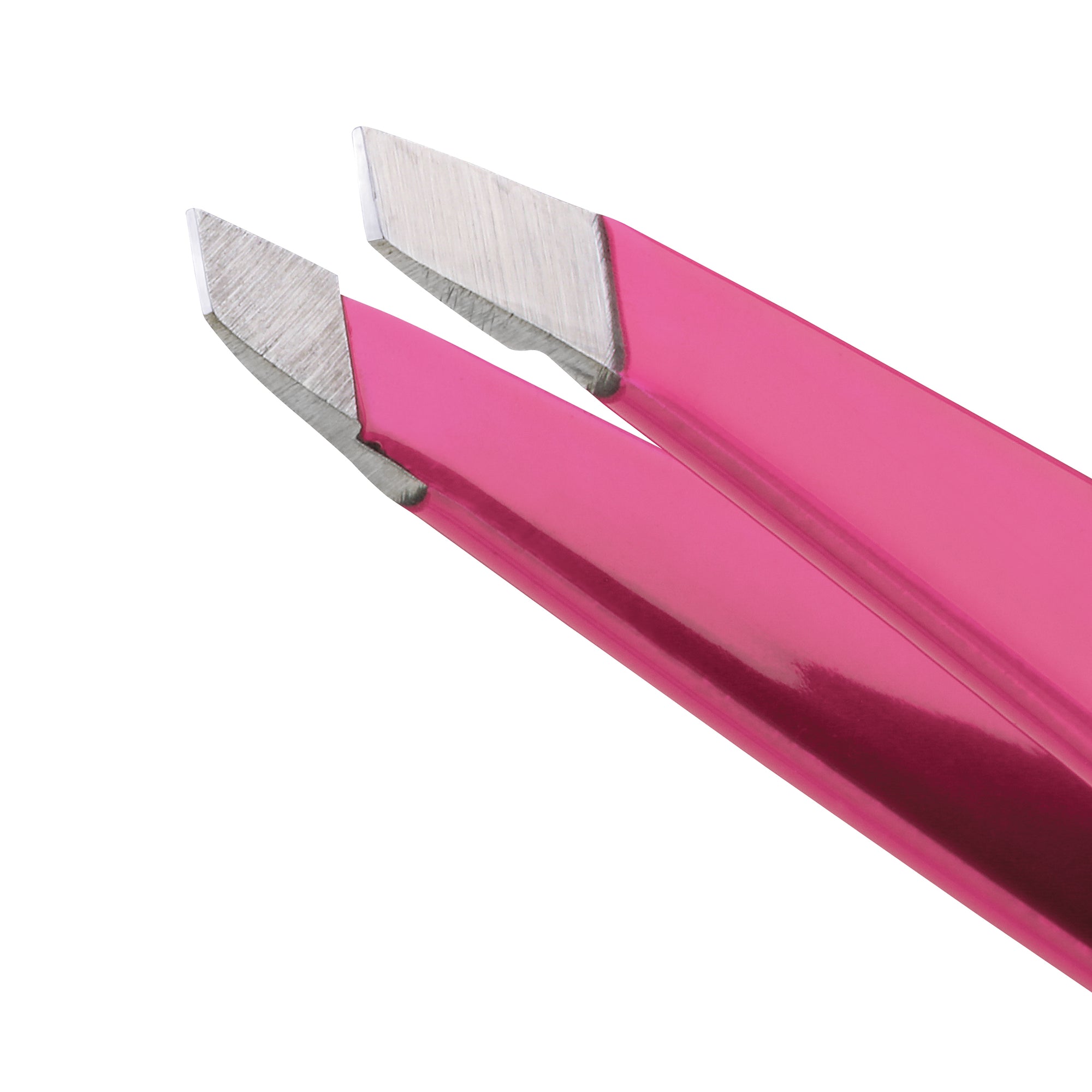Stainless Steel Tip of Mini Oval Pink Slant Tweezer