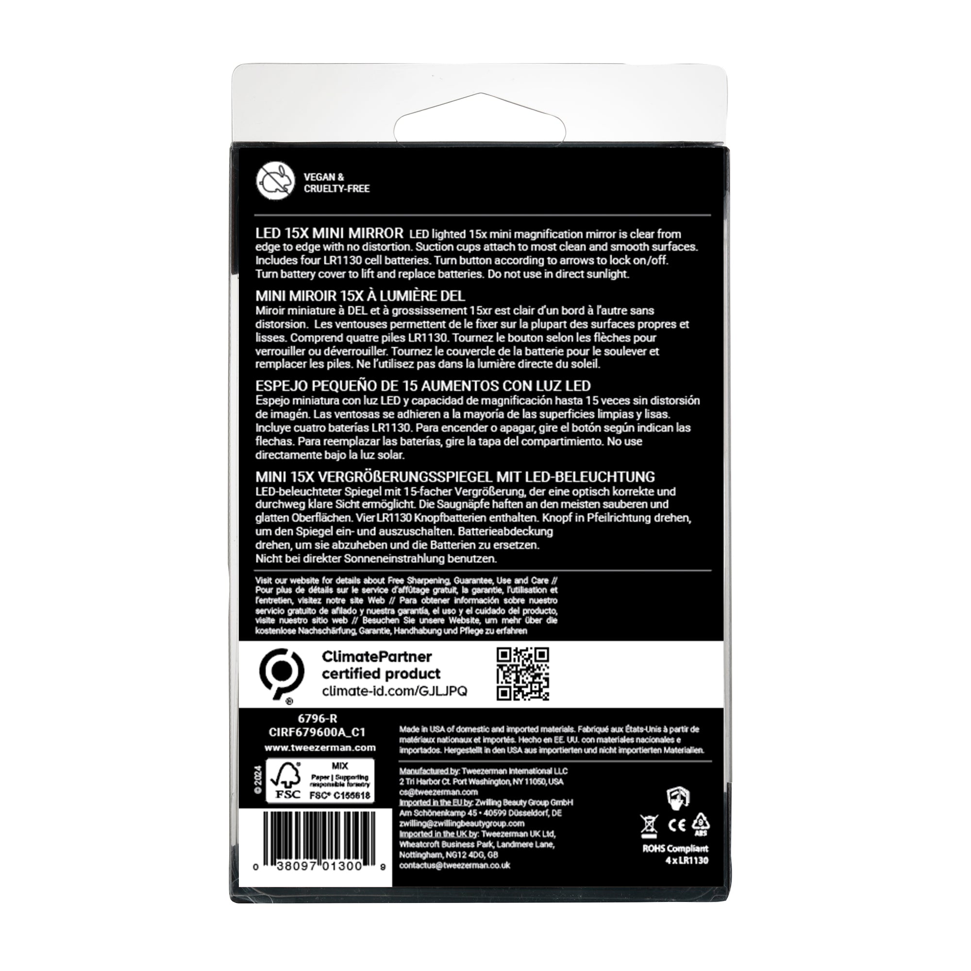 6796-R | Led 15X Mini Mirror