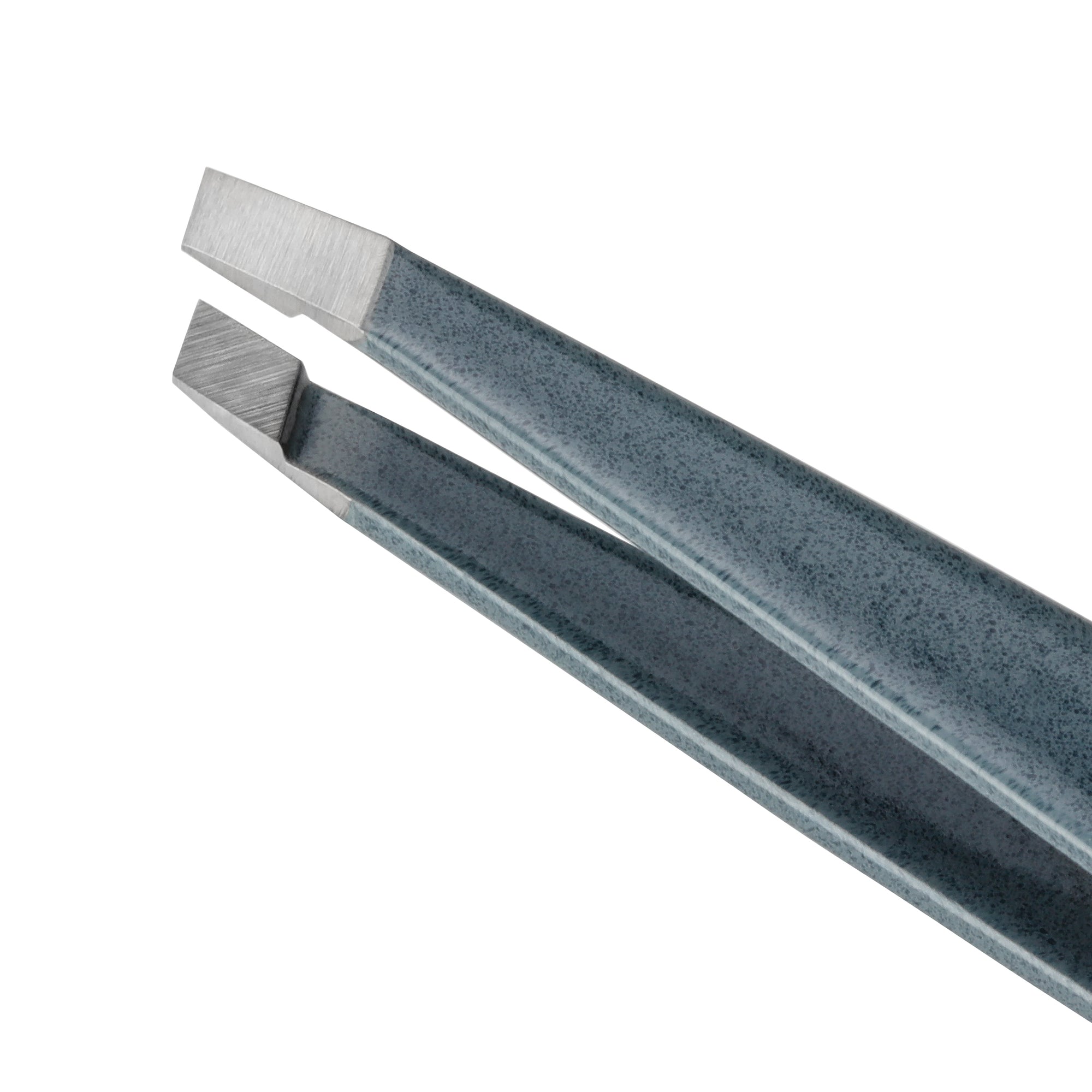 Stainless Steel Slant Tip on Blue Stone Slant Tweezer