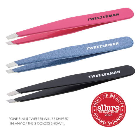 1230-CR | Slant Tweezer Assorted Colors:
Granite Sky, Red, Black, Pink, Geranium