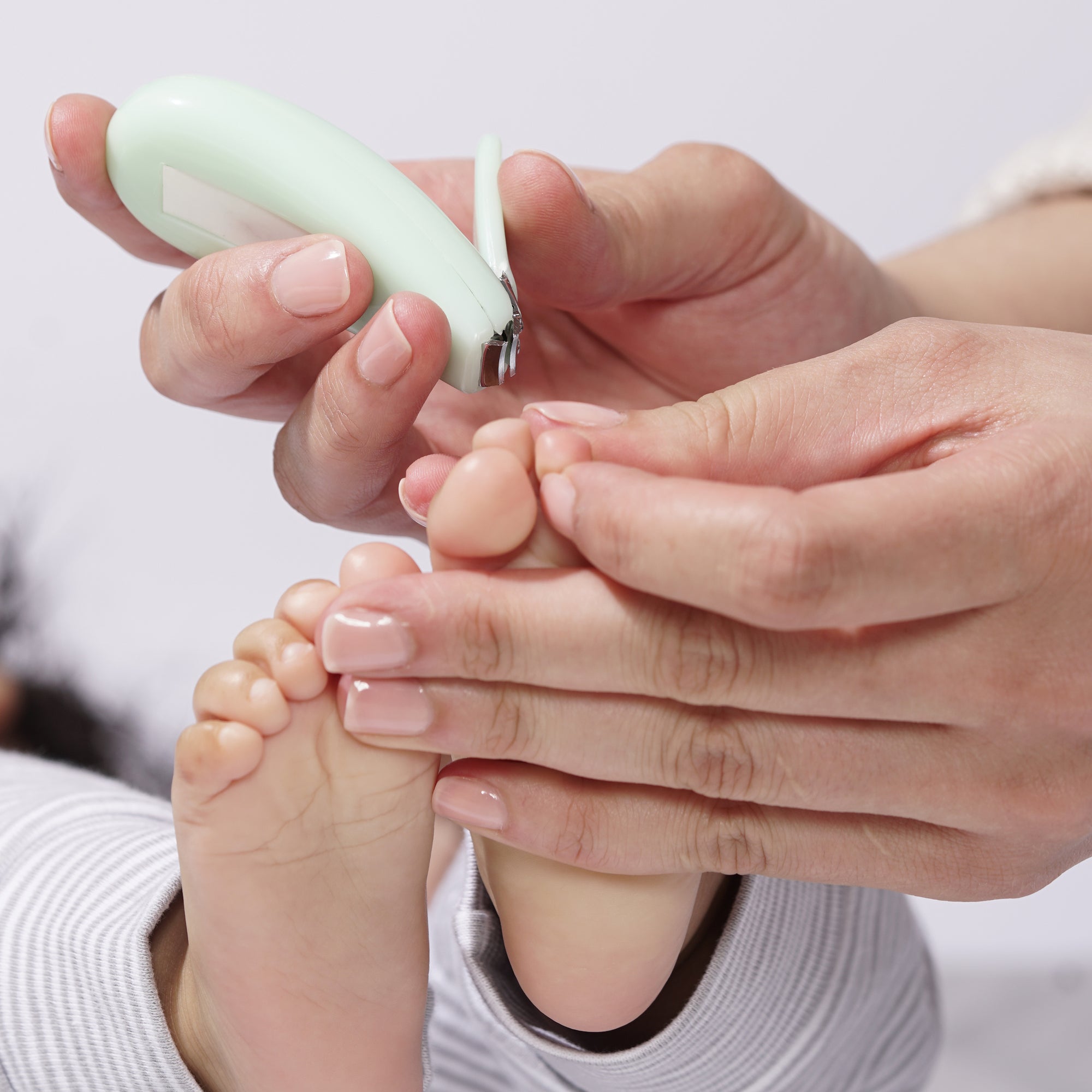 Model using Green Baby Nail Clipper.