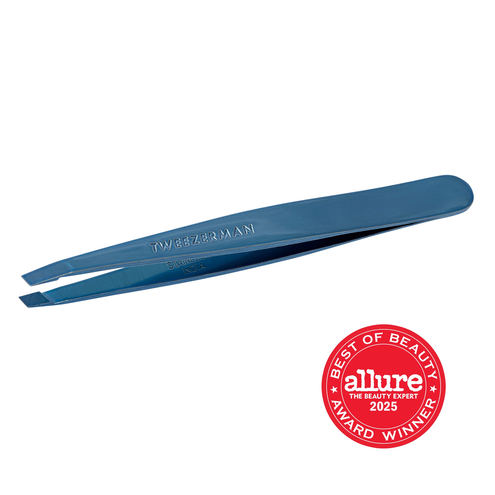 Metallic Full Blue Slant Tweezer
