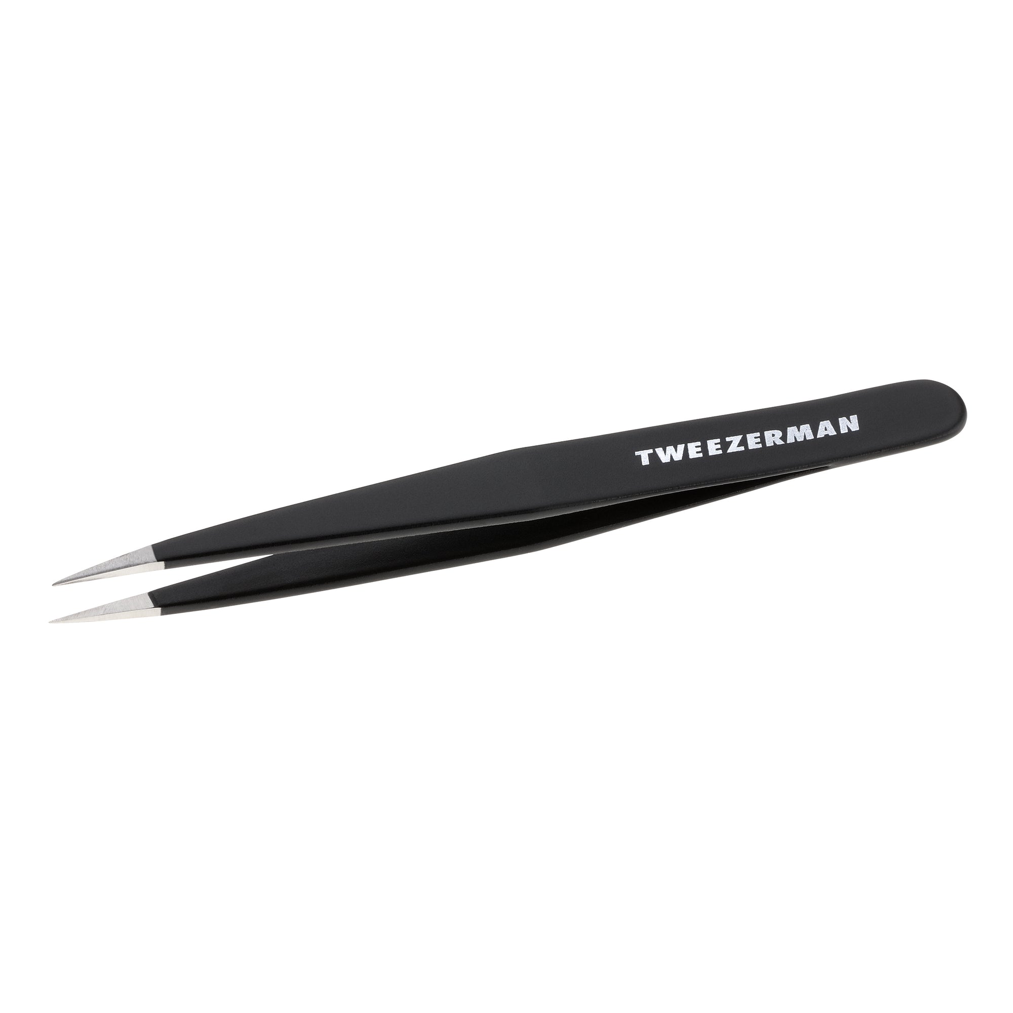 Midnight Sky Point Tweezer, black color finish with stainless steel tips
