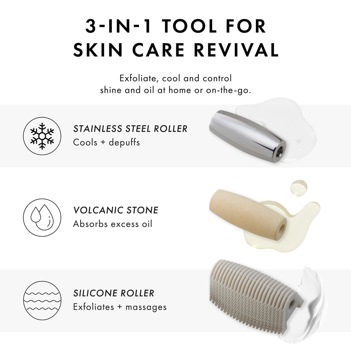 4326-R | 3-in-1 Facial Roller Set
