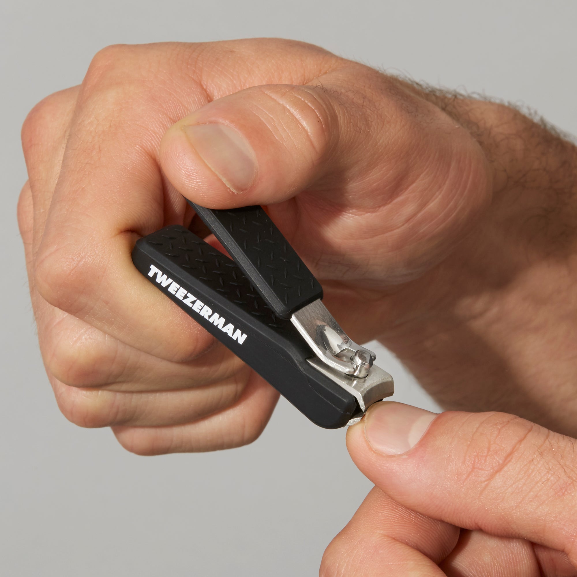 Model using Precision Grip Fingernail Clipper