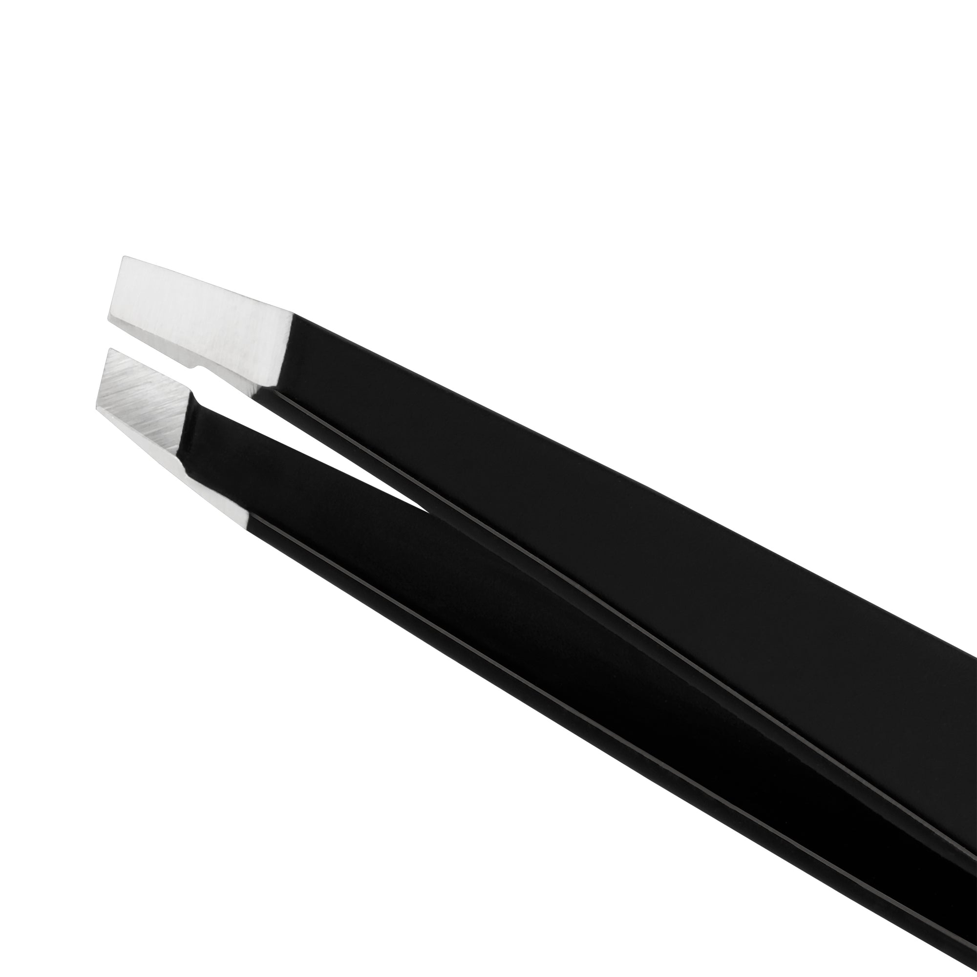 Stainless Steel tip on Black Slant Tweezer