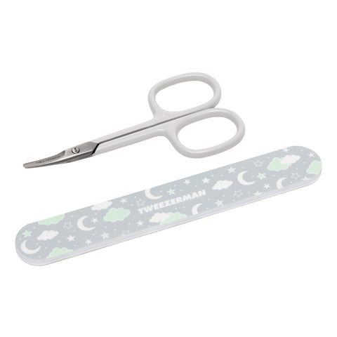 Green Baby nail scissors with file