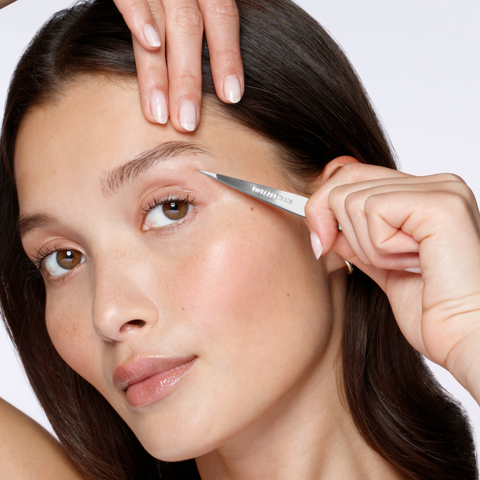 Model using Classic Stainless Steel Point Tweezer