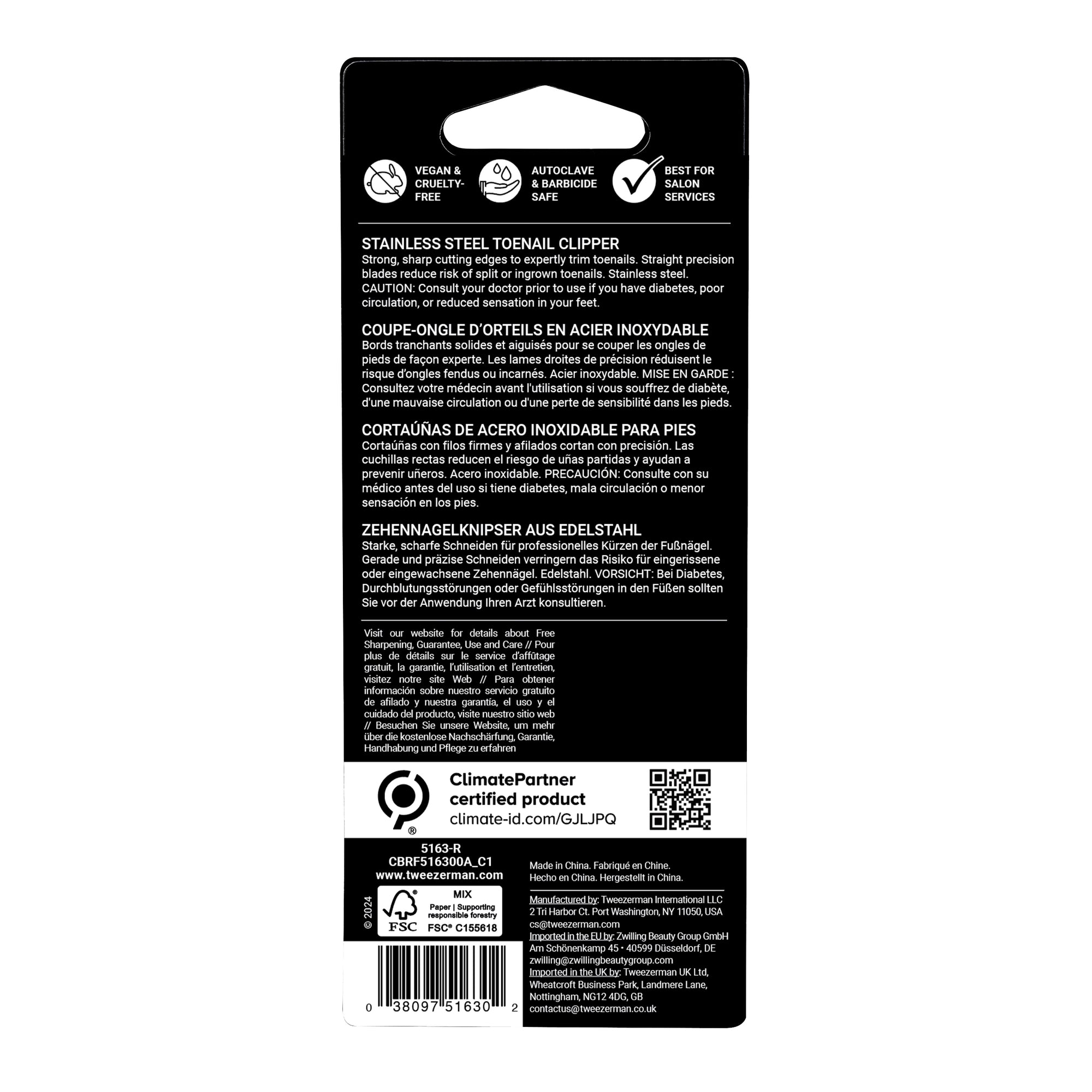 5163-R | Stainless Steel Toenail Clipper