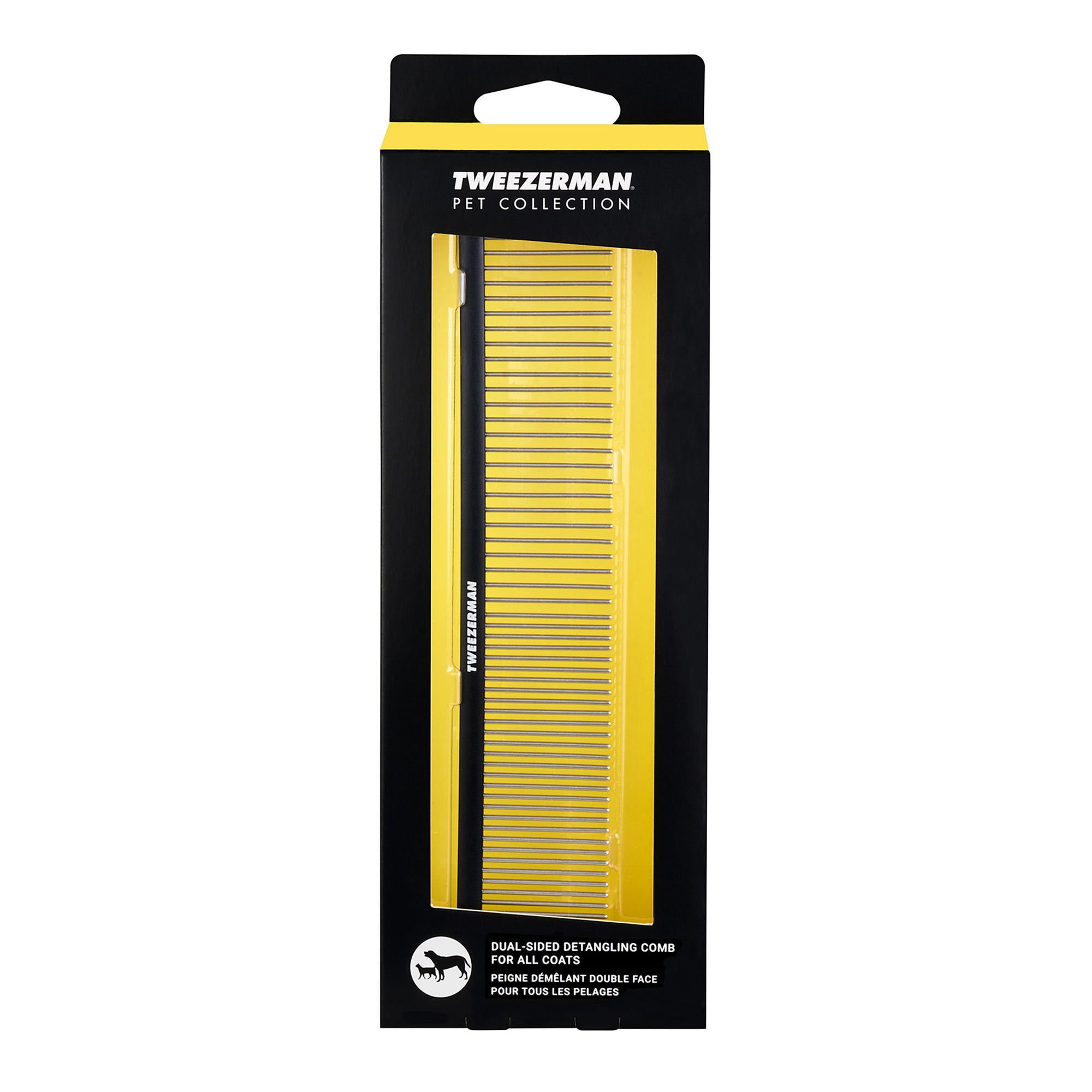 Front of Packaging for Dual-Sided Detangling Comb