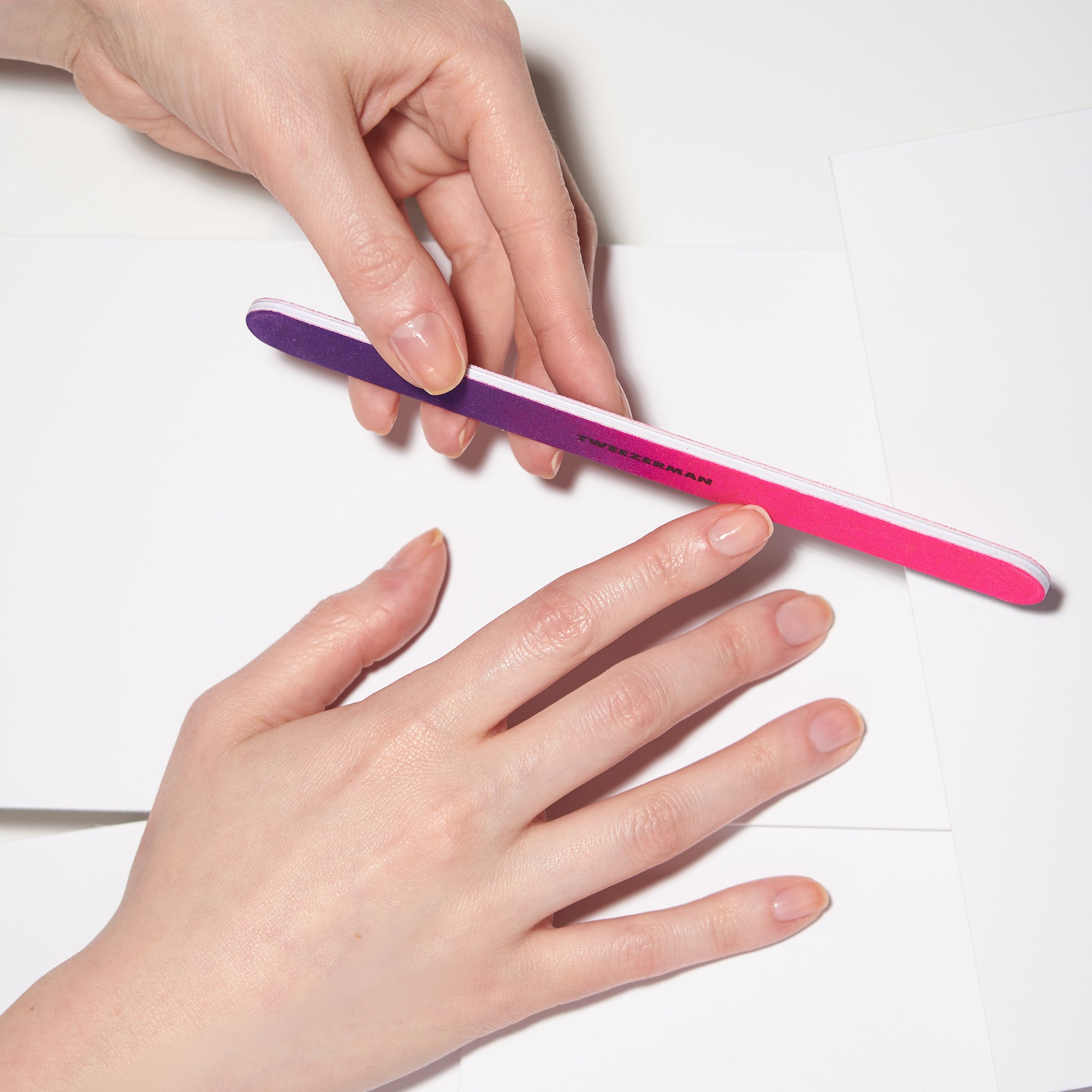 Model using Neon Hot Nail File