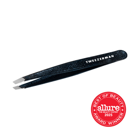 Allure Best of Beauty Award winner Dusted Onyx Black with Glitter Slant Tweezer