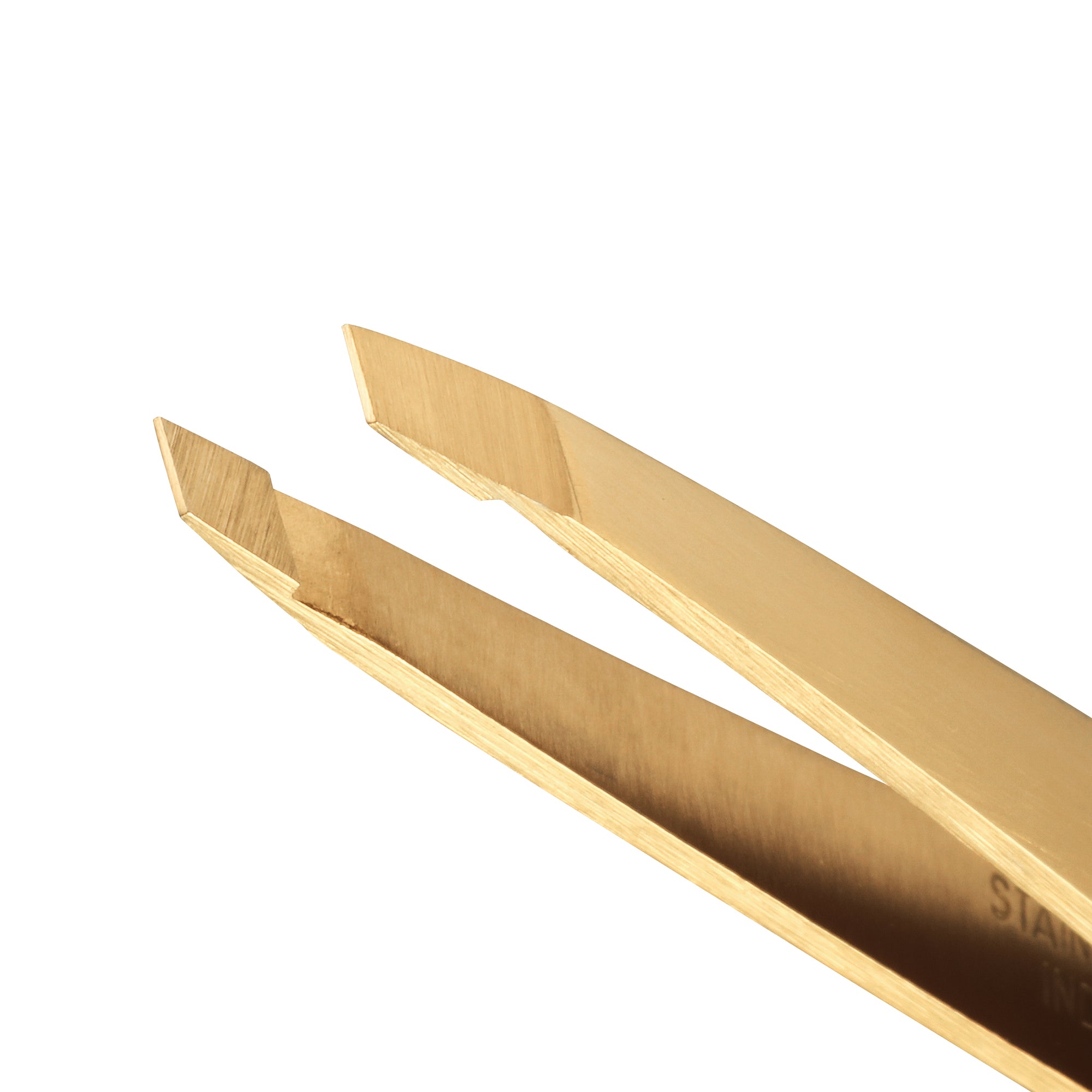 Slanted tip of Ultra Precision Gold Tweezer