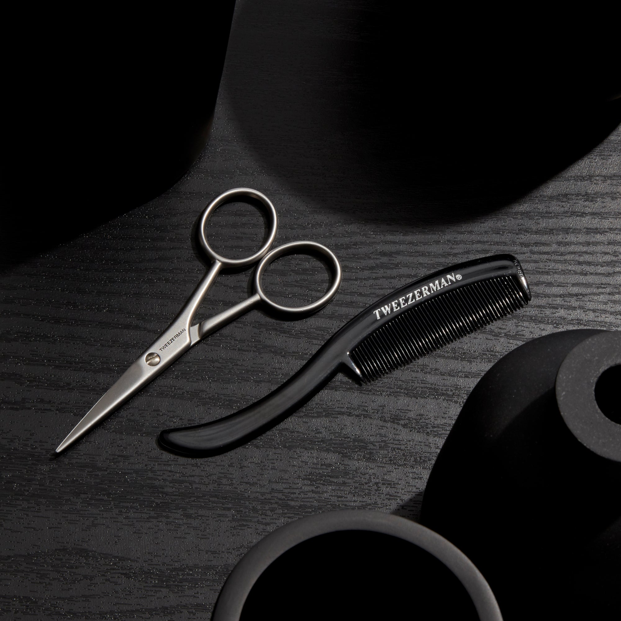 Stainless Steel Moustache Scissors &amp; Comb
