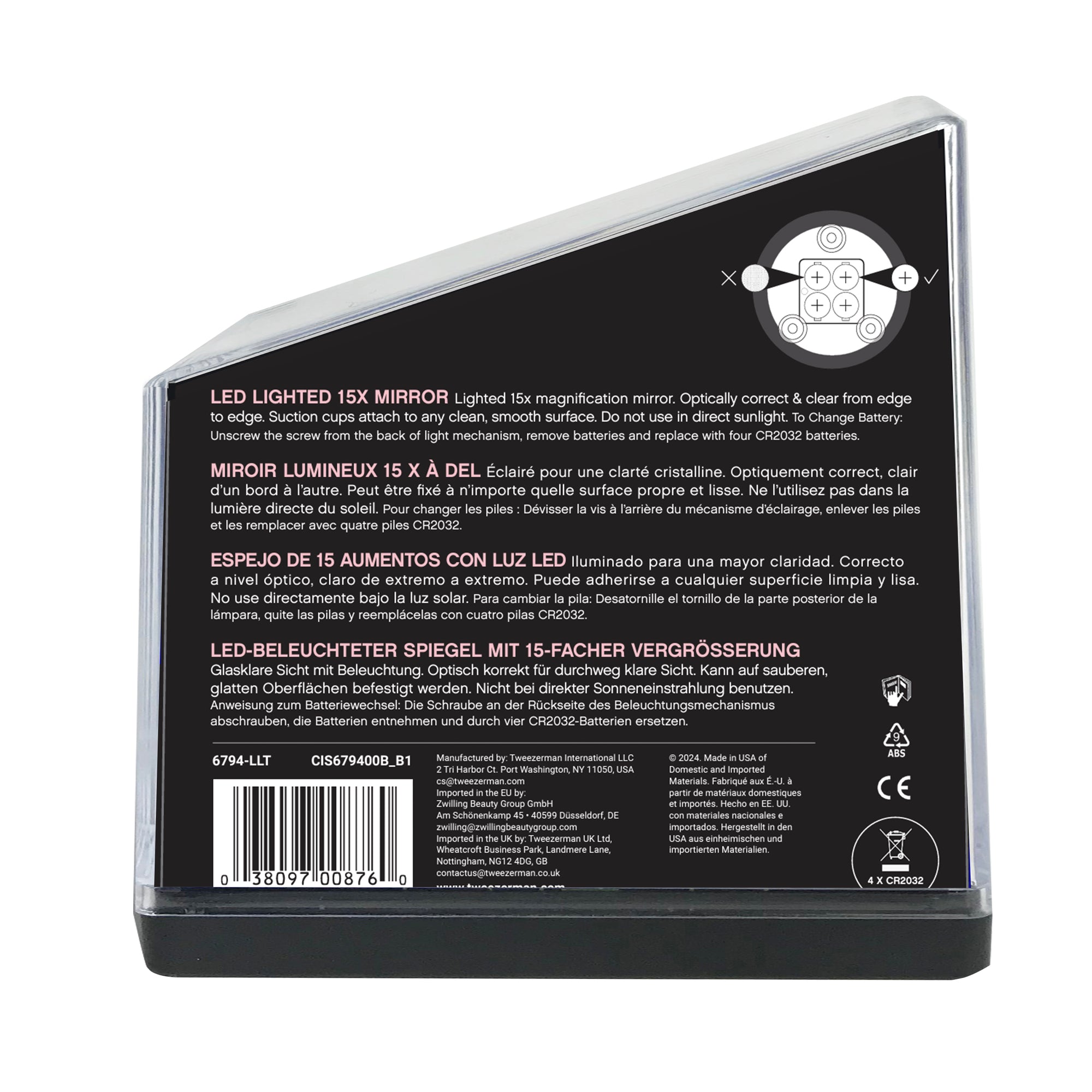 6794-LLT | Led 15X Magnifying Mirror