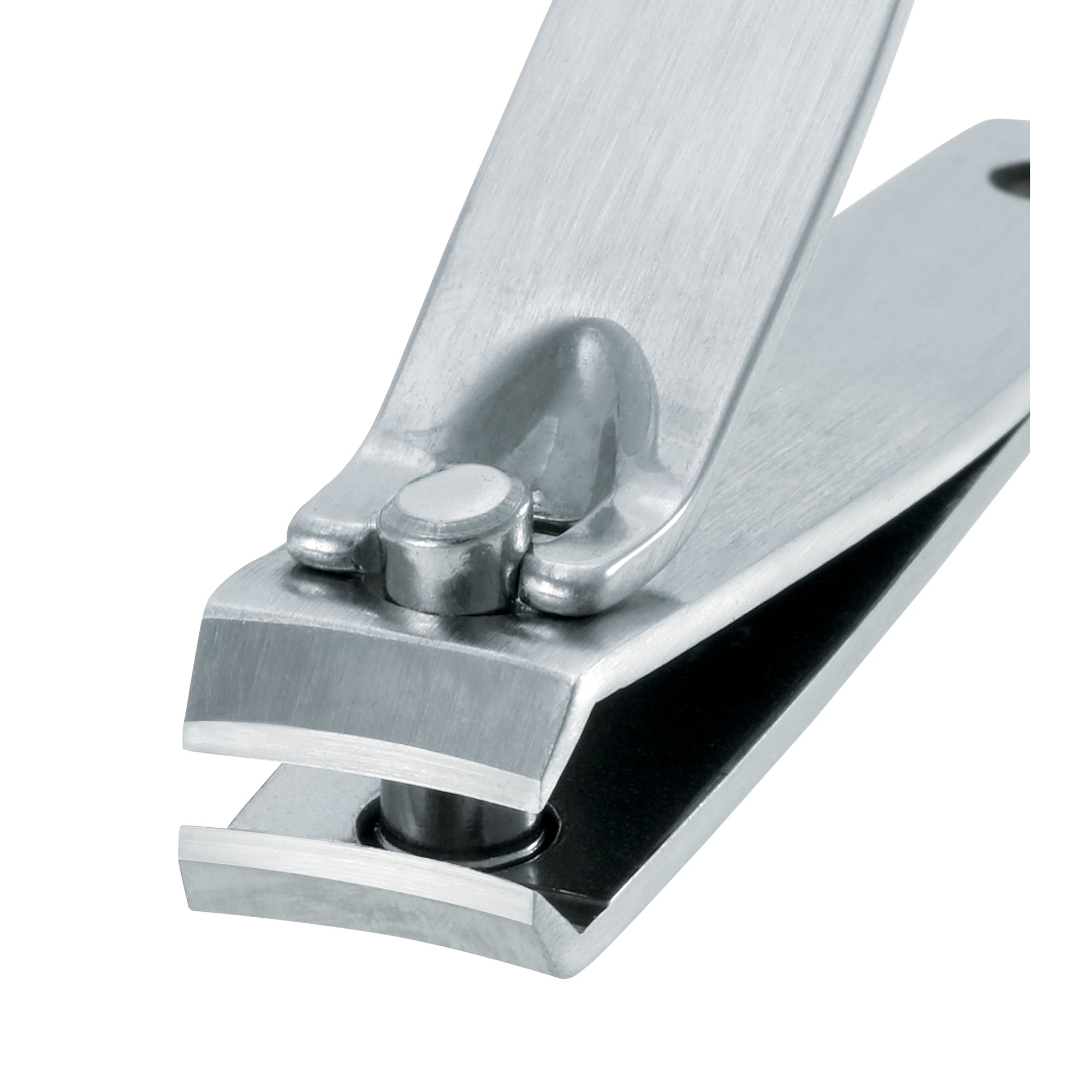 Curved blades of stainless steel fingernail clipper
