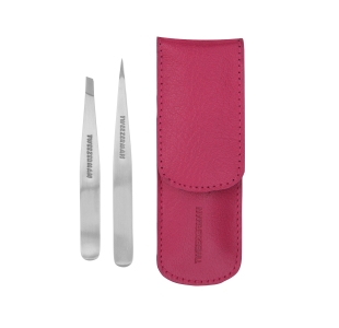 4048-PKR | Petite Tweeze Set With Pink Case