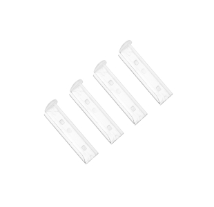 4 Facial Razor Replacement Blades with rounded plastic edge on top